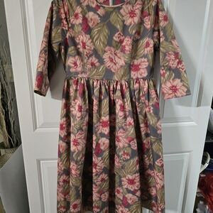 Dainty Jewells Floral Midi Dress - Pink and Green